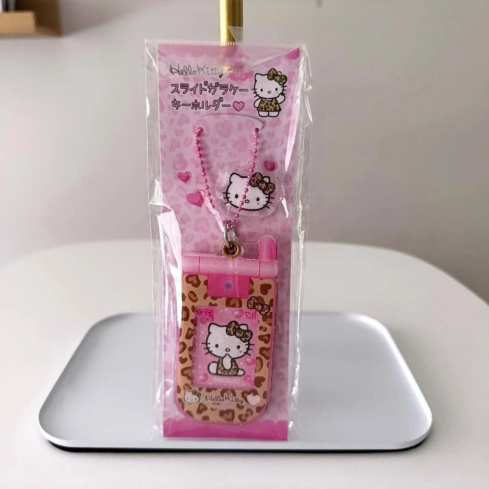 Hello Kitty Leopard Flip Phone Charm, Unopened, Angel Series Rar