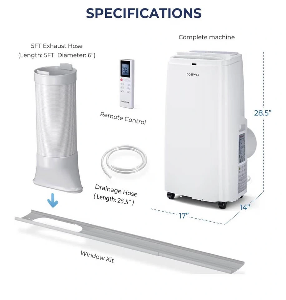 12,000BTU Portable Air Conditioner 3-in-1 Air Cooler Fan - photo 5