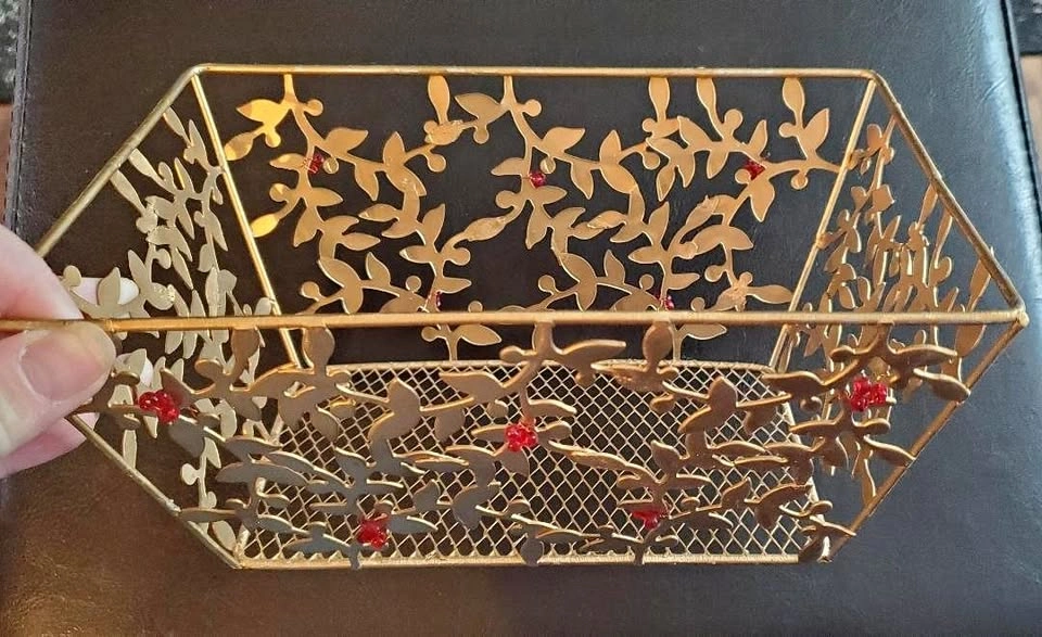Metal Gold Decorative Basket