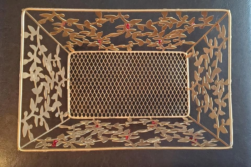 Metal Gold Decorative Basket - photo 2