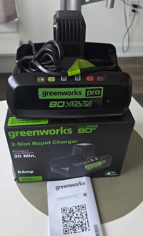 Greenworks PRO 80V Dual Port Rapid Charger - photo 2