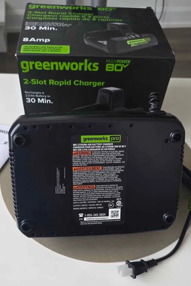 Greenworks PRO 80V Dual Port Rapid Charger - photo 3