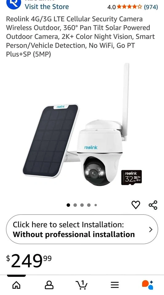 4G/3G LTE Cellular Security Camera Wireless Outdoor