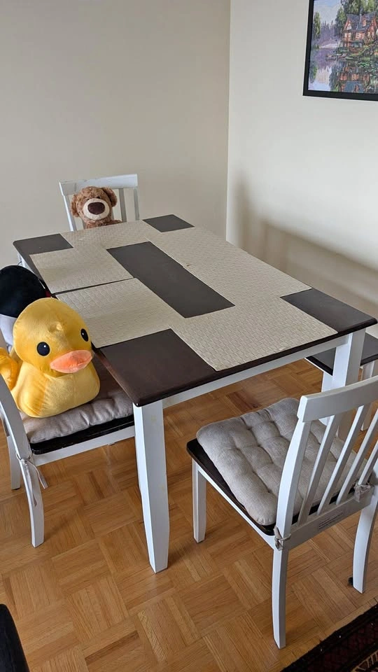 Dining Set with Bench and 4 Chairs