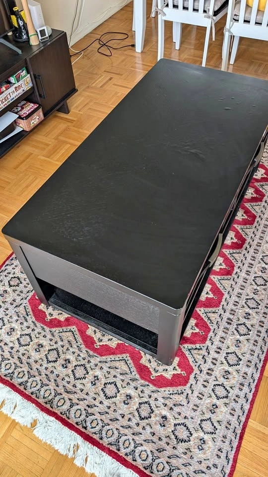 Manila Black 48" Lift-Top Coffee Table