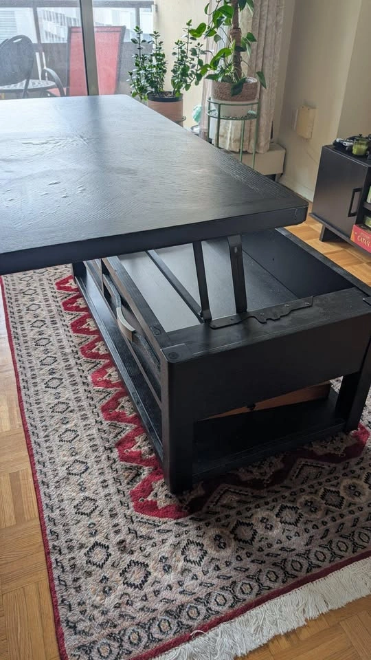 Manila Black 48" Lift-Top Coffee Table - photo 4