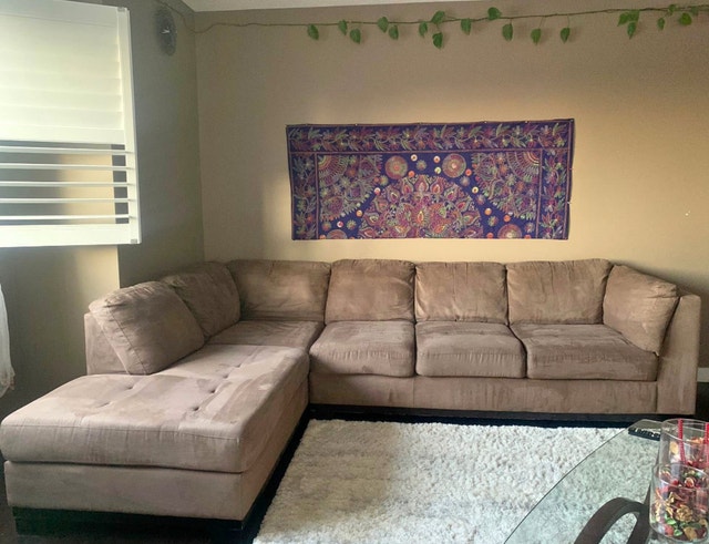 light beige sectional- Free Delivery
