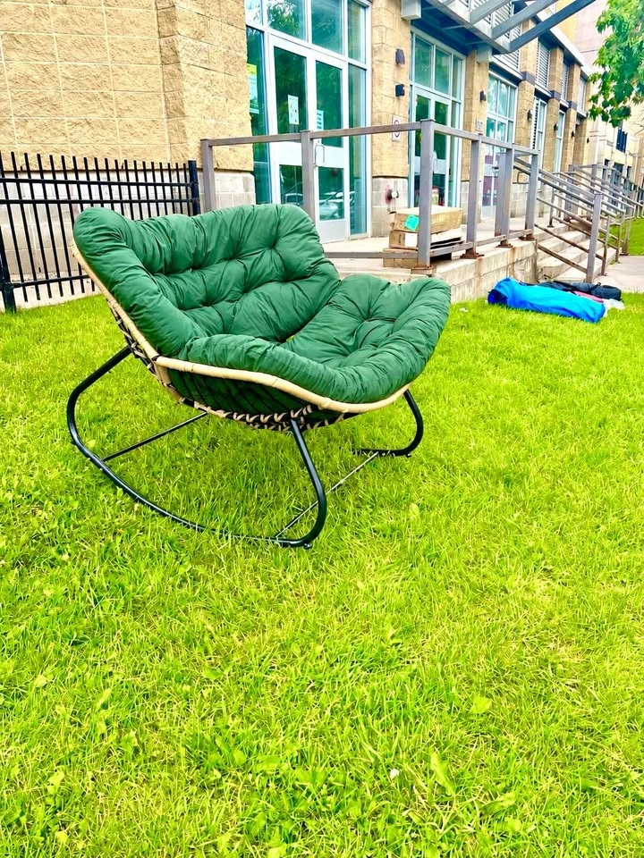 Rattan Padded Rocking chair. Cozy Patio & Indoor Seating 🌿 - photo 5