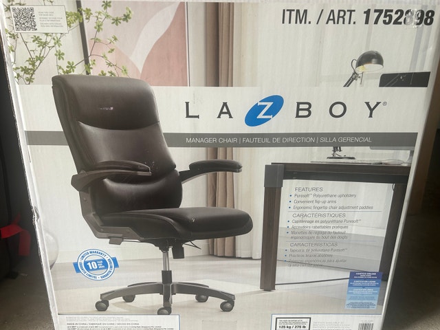 Brand New La-Z-Boy Executive Office Manager Chair + Flip-Up Arms
