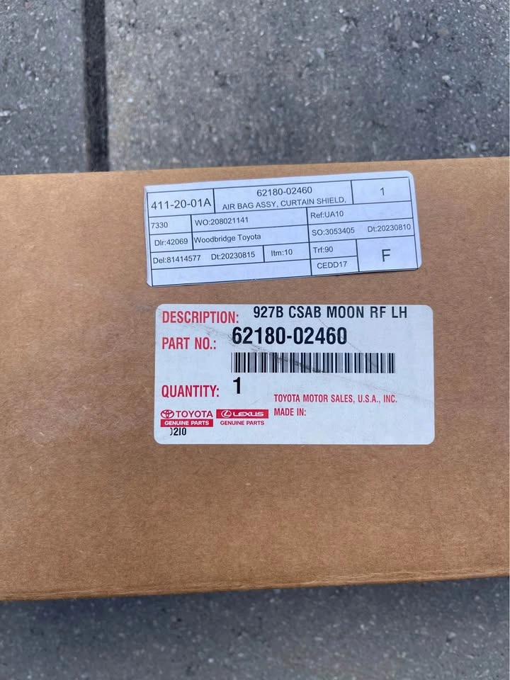 OEM Toyota Left Curtain Air Bag - Brand New - photo 2