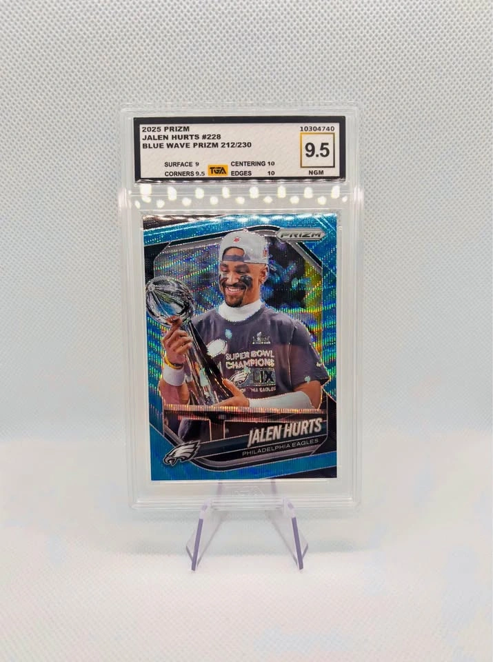 Jalen Hurts #228 Blue Wave /230 SBMVP TGA 9.5