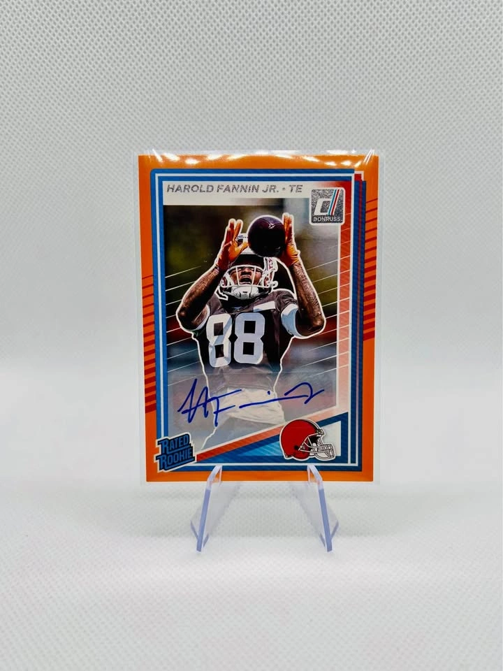 Harold Fannin Jr #373 2025 Panini Donruss Orange Auto RC