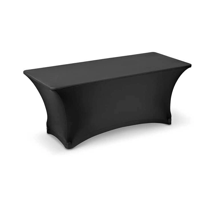 Black Spandex Stretch 6’ Tablecloth