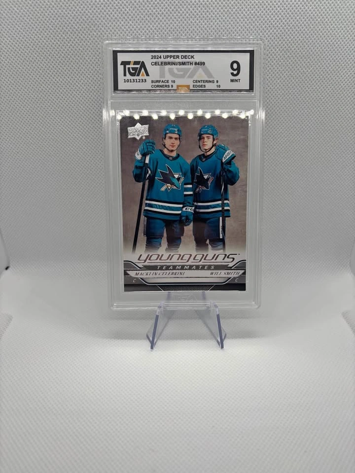 2024-25 Upper Deck Young Guns Macklin Celebrini Will Smith TGA 9