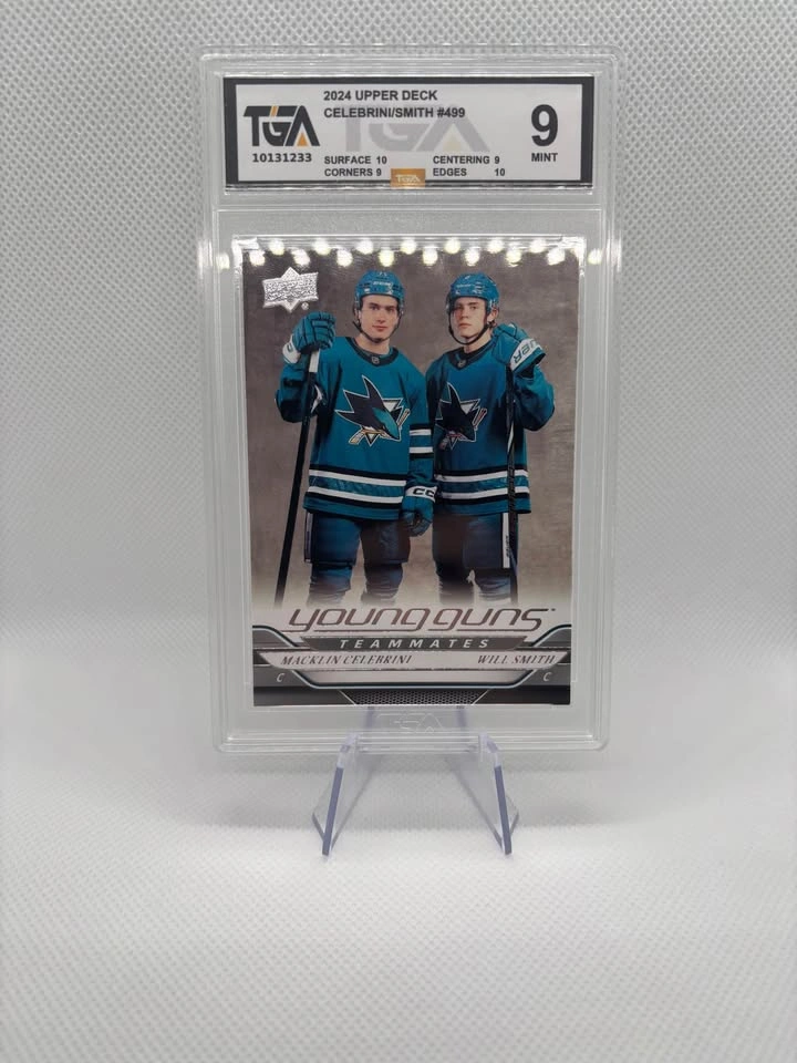 2024-25 Upper Deck Young Guns Macklin Celebrini Will Smith TGA 9 - photo 2