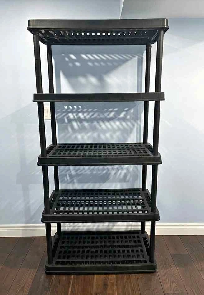 5-Tier Plastic Storage Shelving Unit