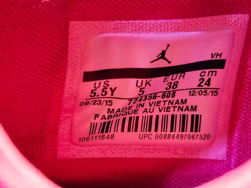 5.5 Youth Fuchsia Hot Pink Nike Jordan Eclipse GS Trainers - photo 4