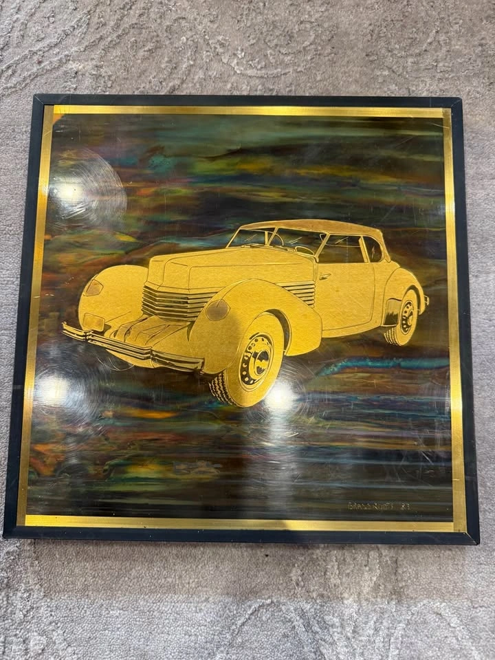 Brass Roots '83 Cord Automobile Etched Brass Art - photo 2