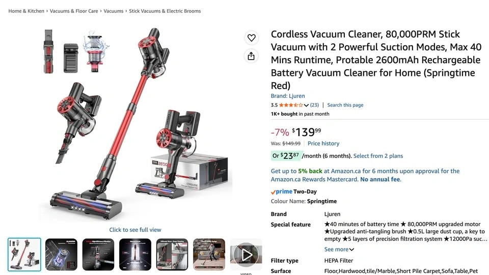 Cordless Stick Vacuum Cleaner V12