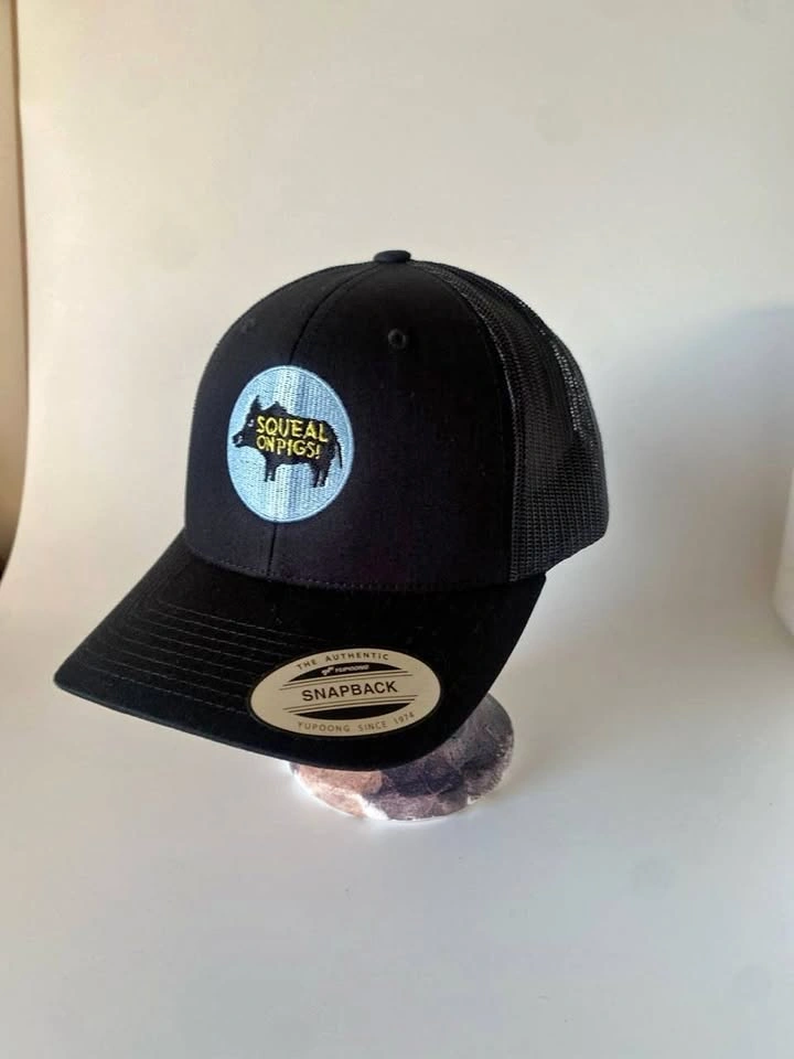 Squeal on Pigs Yupoong Snapback Trucker Hat