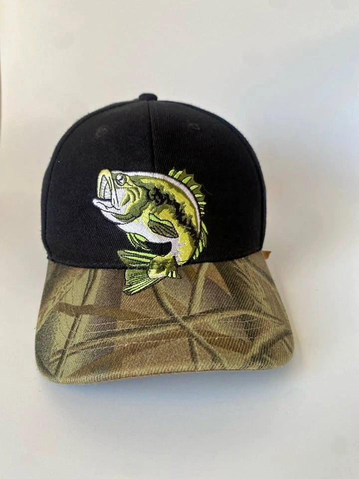 Country Leather Bass Fish Adjustable Hat