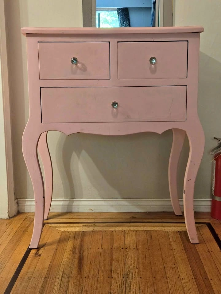 Pink dresser for young child