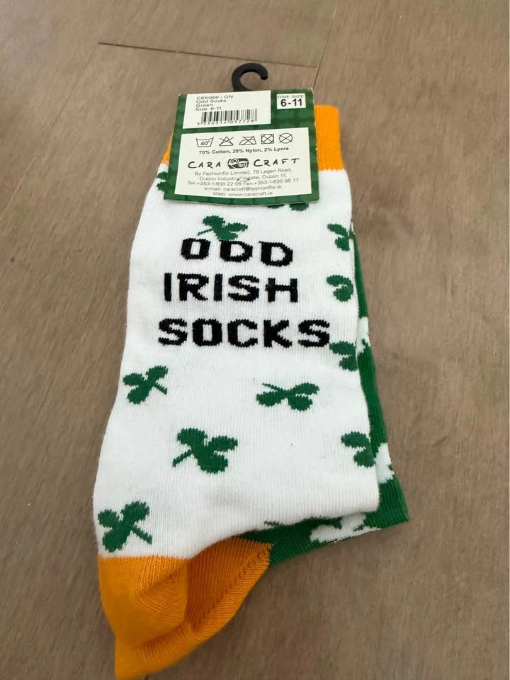 New Leprechaun Sock Co. Odd Irish Shamrock Socks Size 6-11 - photo 3