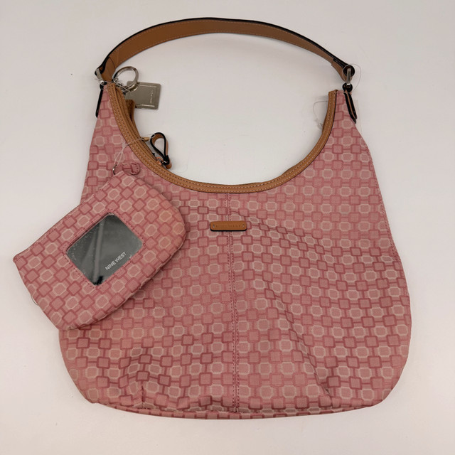 Nine West Pink Shoulder Bag with Matching Pouch