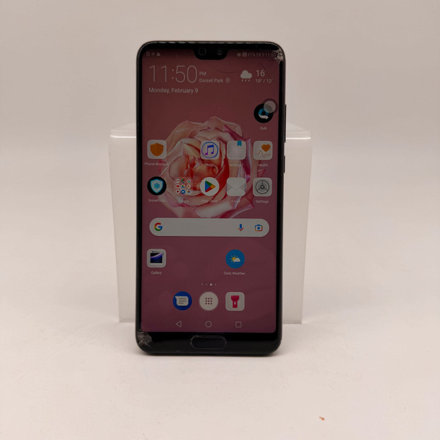 Huawei P20 – Black – 128GB – 4GB RAM – Screen Damaged – Works