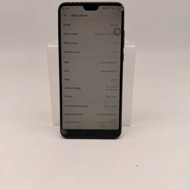 Huawei P20 – Black – 128GB – 4GB RAM – Screen Damaged – Works image indicator(3)