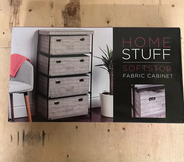 HOMESTUFF Fabric Storage Cabinet - 4 Drawer Unit thumbnail
