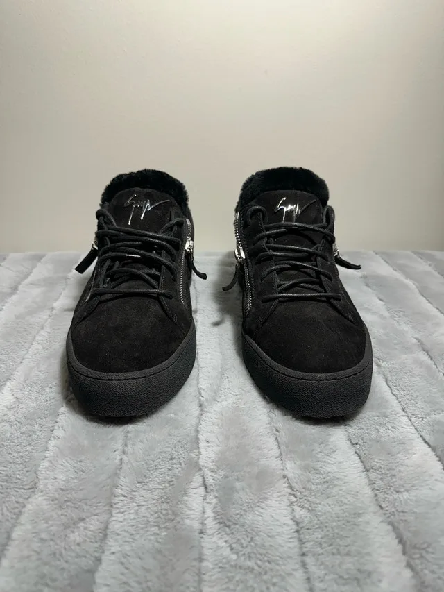 Giuseppe Zanotti Black Suede Sneakers - Like New thumbnail