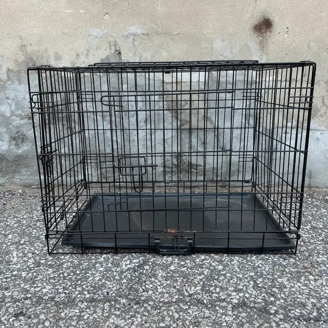 Foldable Metal Dog Crate with Removable Tray – Medium Size thumbnail