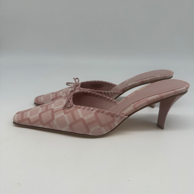 Nine West Women’s Pink Patterned Slip-On Mules Heels - photo 3