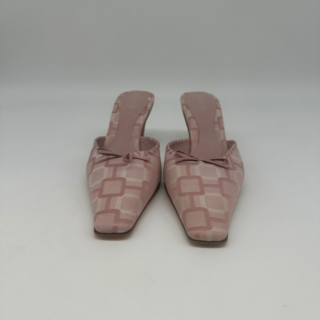 Nine West Women’s Pink Patterned Slip-On Mules Heels - photo 4
