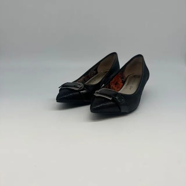 Anne Klein iFlex Black Pointed Toe Kitten Heels – New thumbnail