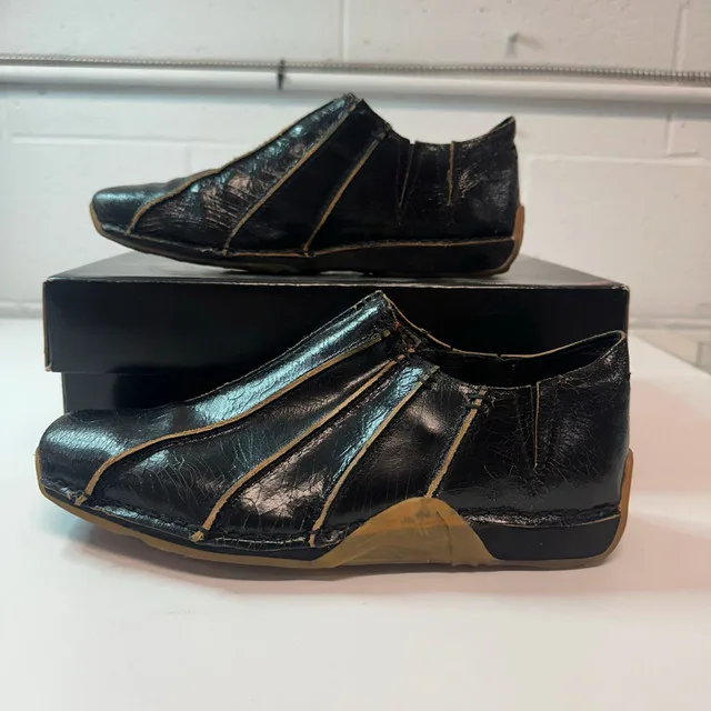 Diesel Women’s Black Leather Slip-On Shoes – US 8.5 thumbnail