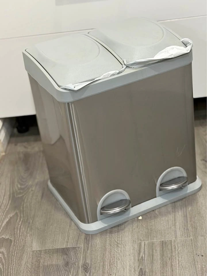 Stainless Steel Dual Compartment Step Trash Can