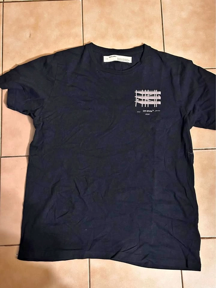 OFF WHITE 3M INDUSTRIAL BLACK TEE SIZE XL