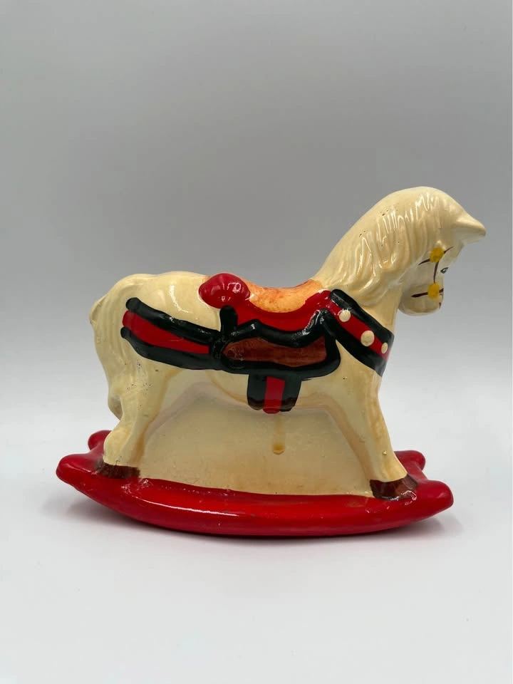 Vintage Ceramic Rocking Horse Piggy Bank - photo 5