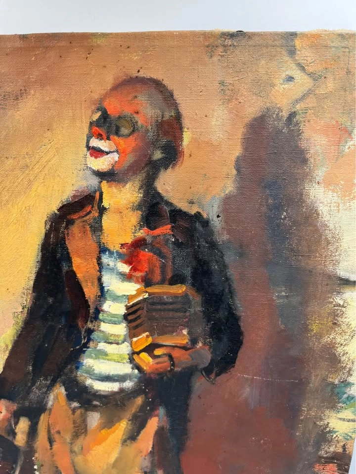 Clown painting signed - photo 3