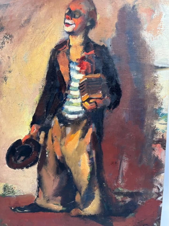 Clown painting signed - photo 4