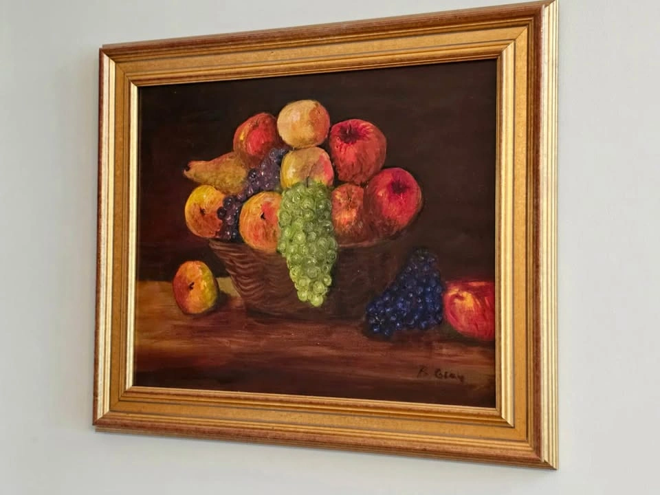 Framed Still Life Painting Artist Signed - photo 2