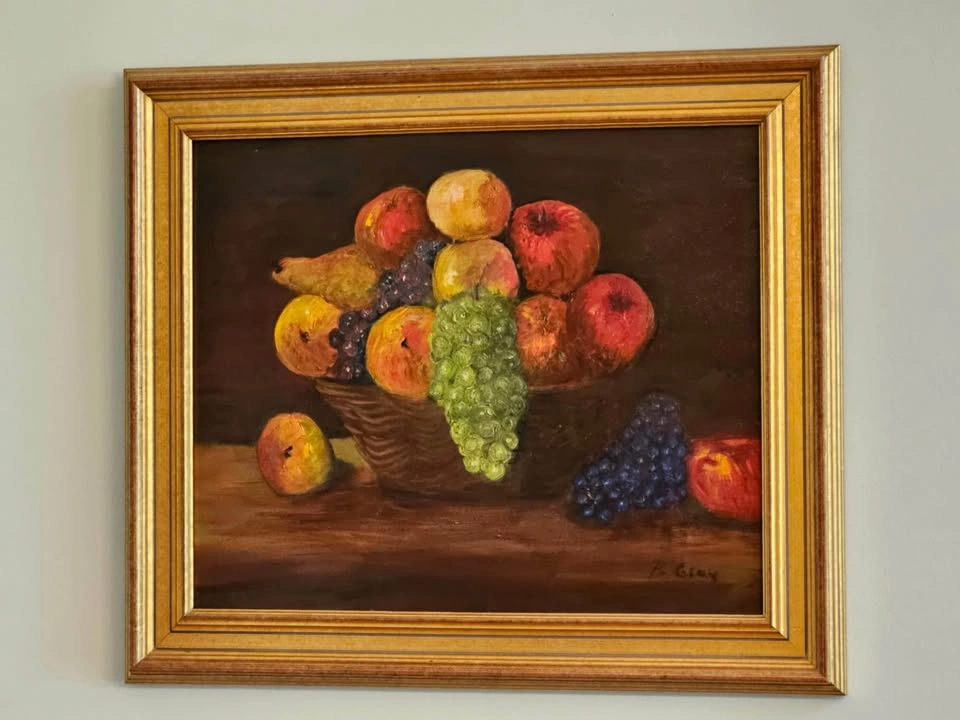 Framed Still Life Painting Artist Signed - photo 3