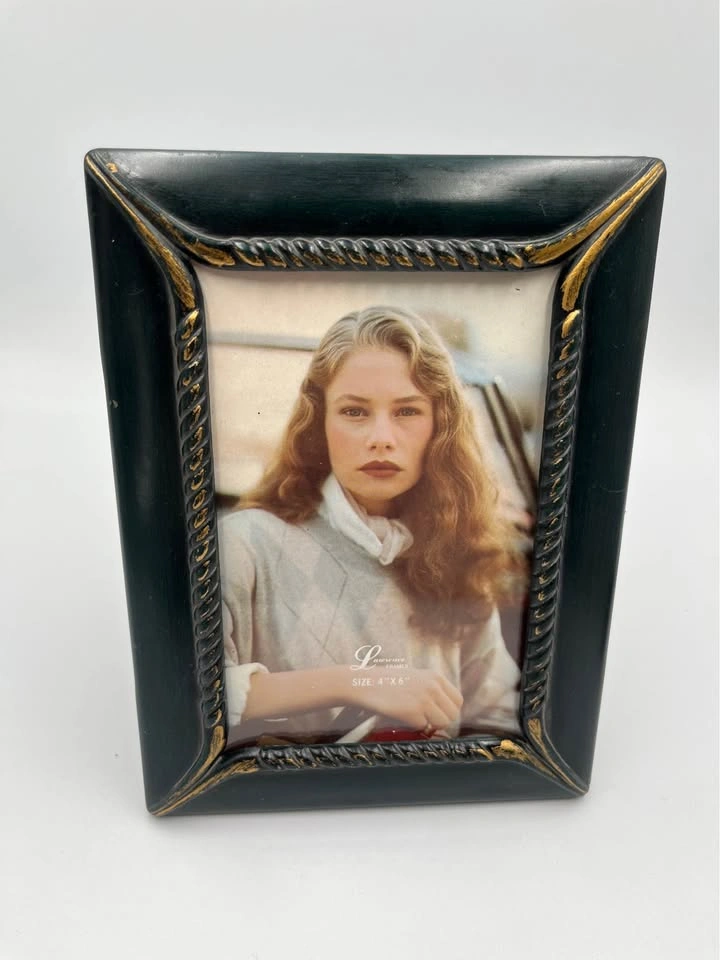 Rare Lawrence Frame Green with Rope Style Gold Detailing - photo 2