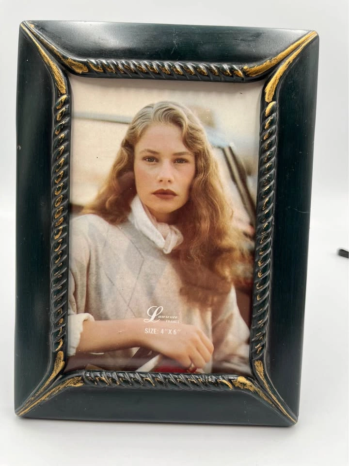 Rare Lawrence Frame Green with Rope Style Gold Detailing - photo 3