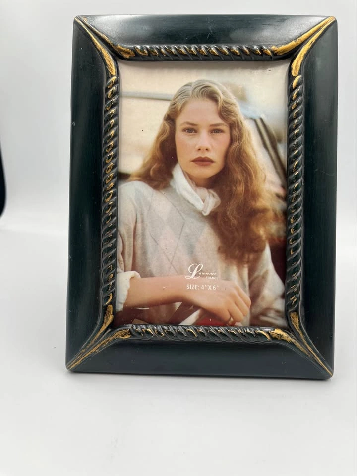Rare Lawrence Frame Green with Rope Style Gold Detailing - photo 4