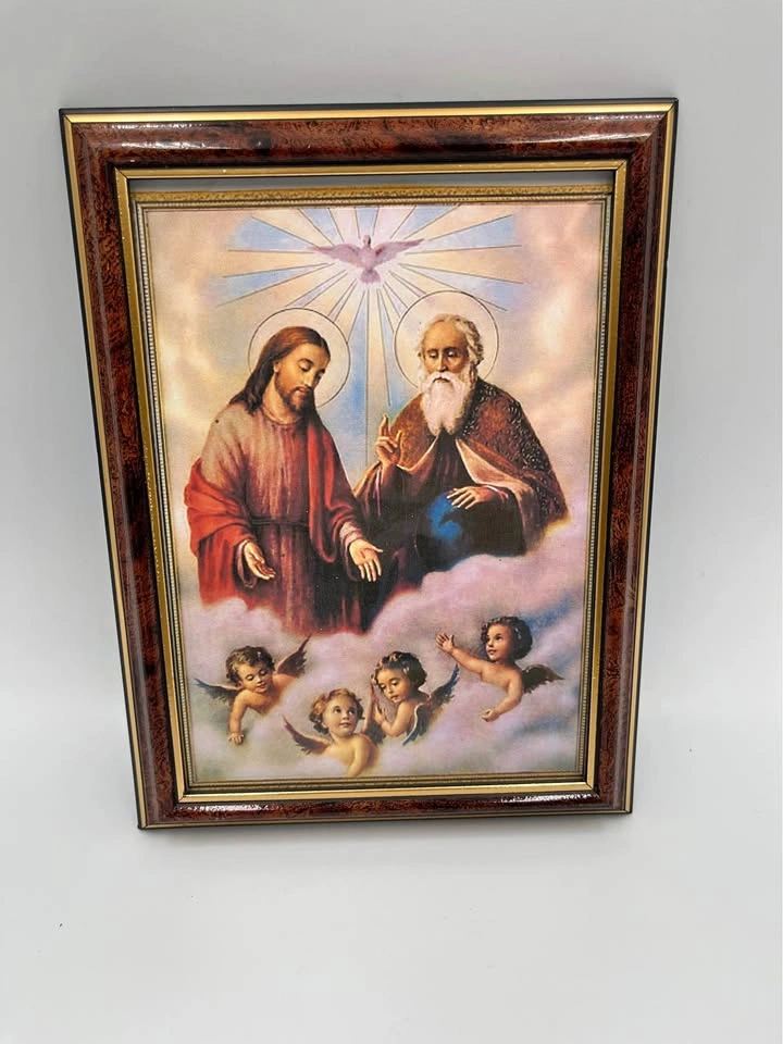 Holy Trinity Father Son Holy Spirit Framed