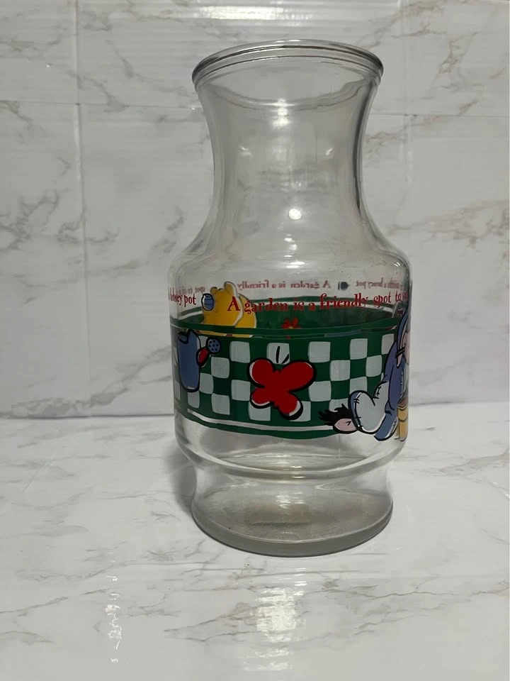 Vintage Anchor Hocking Disney Winnie the Pooh Glass Juice Carafe - photo 4