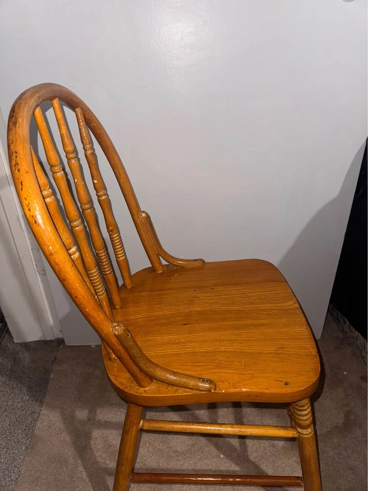 Full wooden desk and chair - photo 5